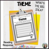 Theme Reading Response Graphic Organizer for Text Comprehension