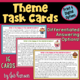 Theme Task Cards with Print and Digital Easel