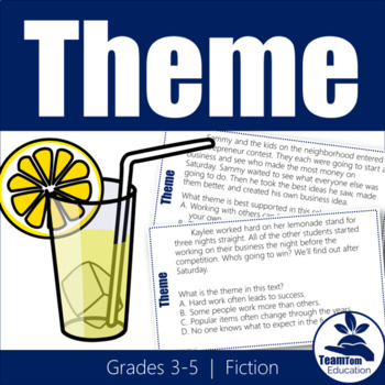 Preview of Theme Task Cards 1 (STAAR)
