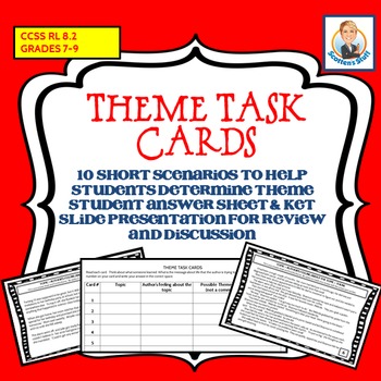 Preview of Theme Task Cards