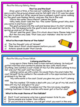 Theme Task Cards by Rock Paper Scissors | Teachers Pay Teachers