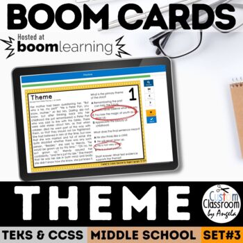 Preview of Theme Task Cards Boom Cards