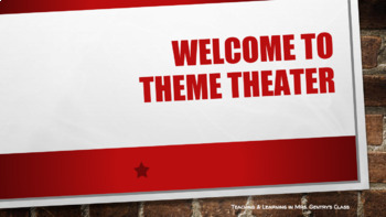 Preview of Theme Theater Classroom Transformation 