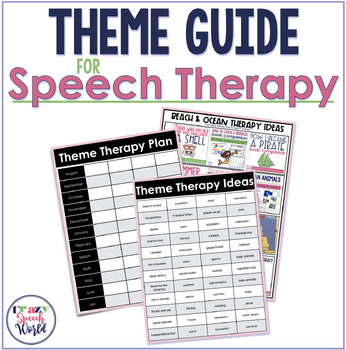 Preview of Theme Therapy Planner for Back to School Speech Therapy