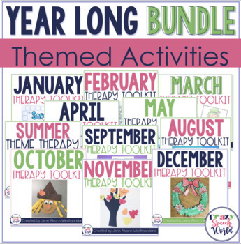 Preview of Themed Speech Therapy Activities Bundle