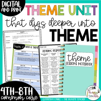 Preview of Theme Unit for Upper Elementary Literature Lessons Activities Interactive Notes