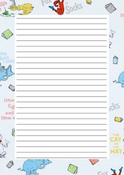 Dr. Seuss Letter Writing Paper – Teacher Doodles