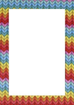 Theme Writing Paper UNLINED: rainbow zig zag by The Green Fairy