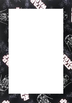 Theme Writing Paper UNLINED: star wars Darth Vader heads by The Green Fairy