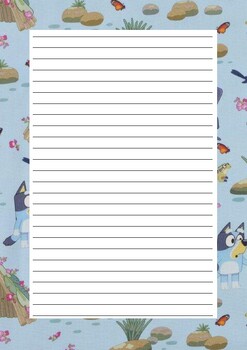 Letter writing paper forest stationery birds lined set A4