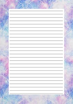 Theme Writing Paper: scales pink blue white scales by The Green Fairy