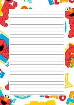 Theme Writing Paper: sesame street Elmo star by The Green Fairy | TPT