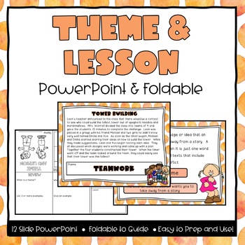 Preview of Theme and Lesson Powerpoint & Foldable