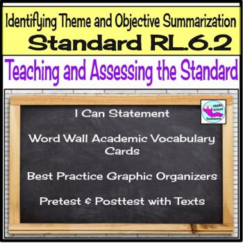 Preview of Theme and Objective Summarization Pre and Post Assessment