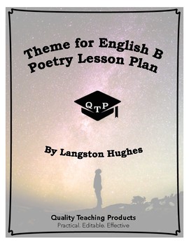 Preview of Theme for English B Poem by Langston Hughes Lesson Plans, Worksheets