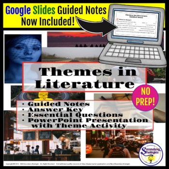 Preview of Theme in Literature | Digital and Print | Google Slides™️ 