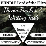 BUNDLE Theme in Lord of the Flies: Tracker & Writing Task