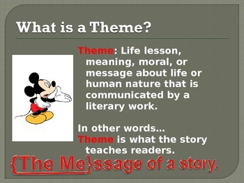 Theme lesson using Disney by MS Madness | Teachers Pay Teachers