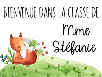 Preview of Thème renard : Bienvenue dans la classe de...