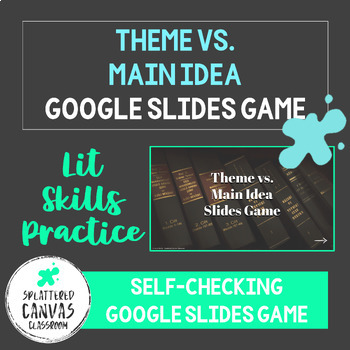 Preview of Theme vs. Main Idea Google Slides Game