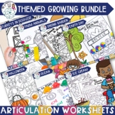 Themed Articulation Worksheet Bundle for Speech Therapy