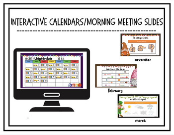 Preview of Themed  Interactive Calendar/Morning Meeting Bundle