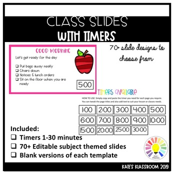 Preview of Themed Class Timers with Slides