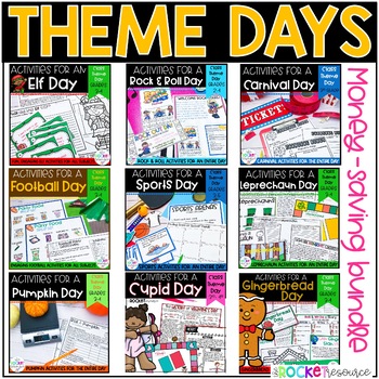 Preview of Themed Day BUNDLE | Rock Your School Day Activities