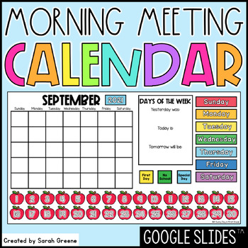 Themed Digital Calendar for Morning Meeting - Interactive Calendar