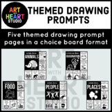 Themed Drawing Prompts for Art Sub Plans, Early Finishers,