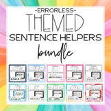 Themed Errorless Sentence Helpers Writing Sentences Bundle