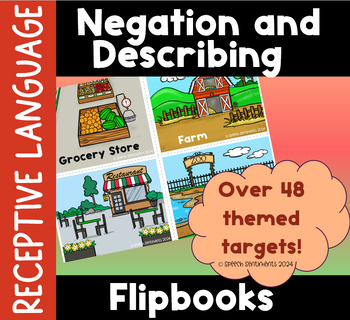 Preview of Themed Flipbooks for Negation/Exclusion, Describing, Categories, Wh-Questions