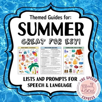 Preview of Themed Guides for Summer Speech and Language: Great for Extended School Year!