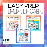 Themed Letter & Number Identification Easy Prep Clip Cards
