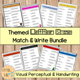 Themed Letter Size Match and Write GROWING Bundle