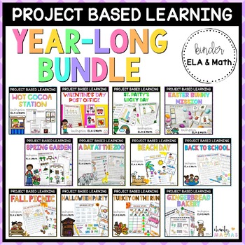 Preview of Themed Literacy and Math Activities Project Based Learning (PBL) BUNDLE