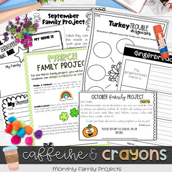 Preview of Themed Monthly Family Projects