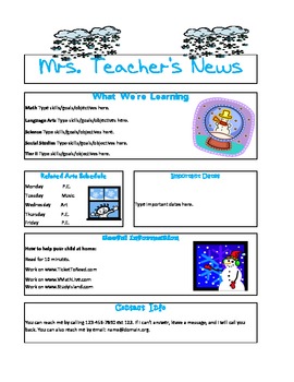 Preview of Themed Newsletter