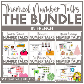 Preview of Themed Number Talks - The French Bundle