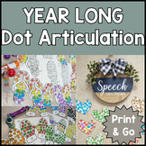 Themed Speech Therapy YEAR LONG Dot Articulation BUNDLE /s