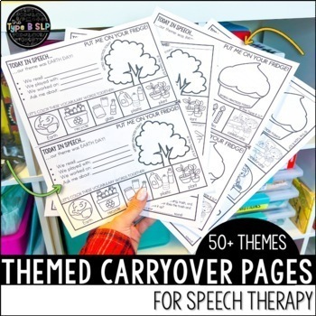 Preview of Themed Take Home Sheets for Speech Therapy Carryover: GROWING BUNDLE
