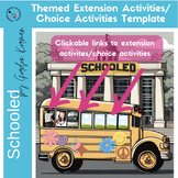 School Bus Activities/Choice Board: Canva Template, editable