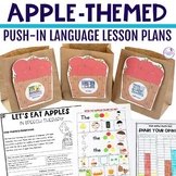 Themed Therapy: Apple Push-In Speech Therapy Lesson Plan Guide