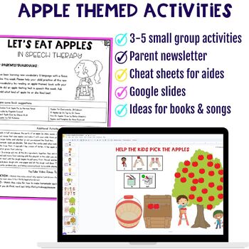 APPLE Themed Lesson Plans for Speech Therapy: Elementary (K-5th