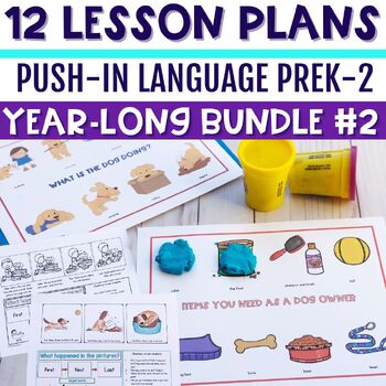 Preview of Themed Therapy Push-In Language Lesson Plan Guides for Kindergarten Thru 2nd