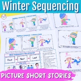3-4 Step Pictures Winter Stories with Sequencing for Langu