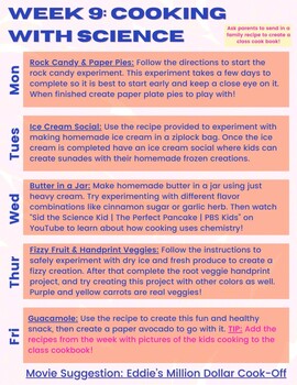 Preview of Themed Week Lesson Plan: Cooking With Science