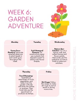 Preview of Themed Week Lesson Plan: Garden Adventure