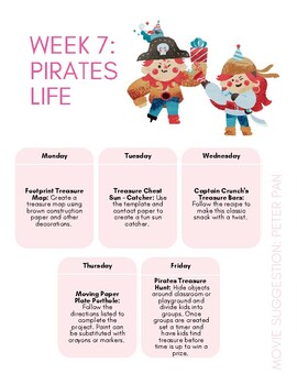 Preview of Themed Week Lesson Plan: Pirates Life