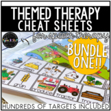 Themed Word Lists for Speech Therapy: Cheat Sheets for The
